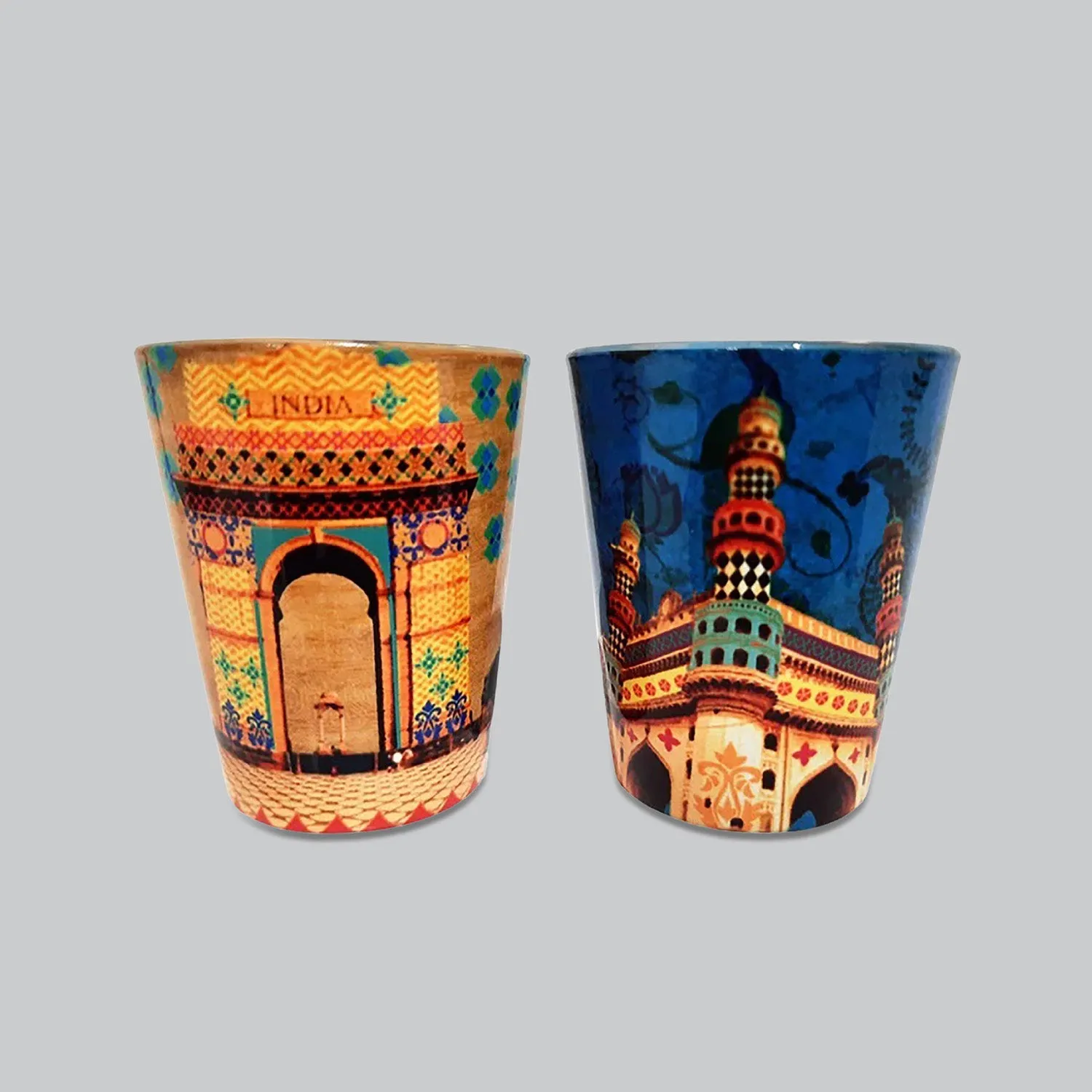 India Gate and Charminar Shot Glasses Set of 2 (30ml each)