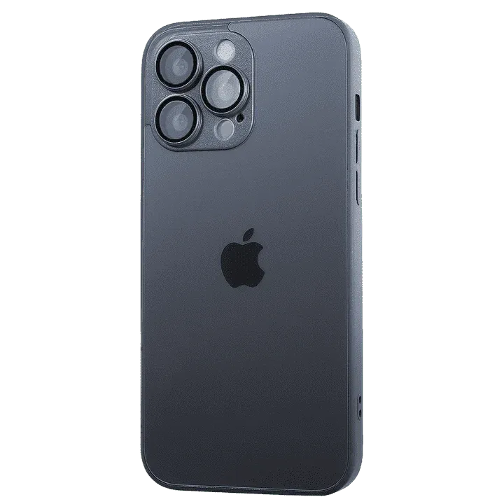 iPhone 14 Pro Max AG Glass Case, with Glasses on Cameras