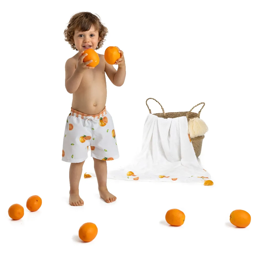 Meia Pata Boys Oranges Swimming Shorts