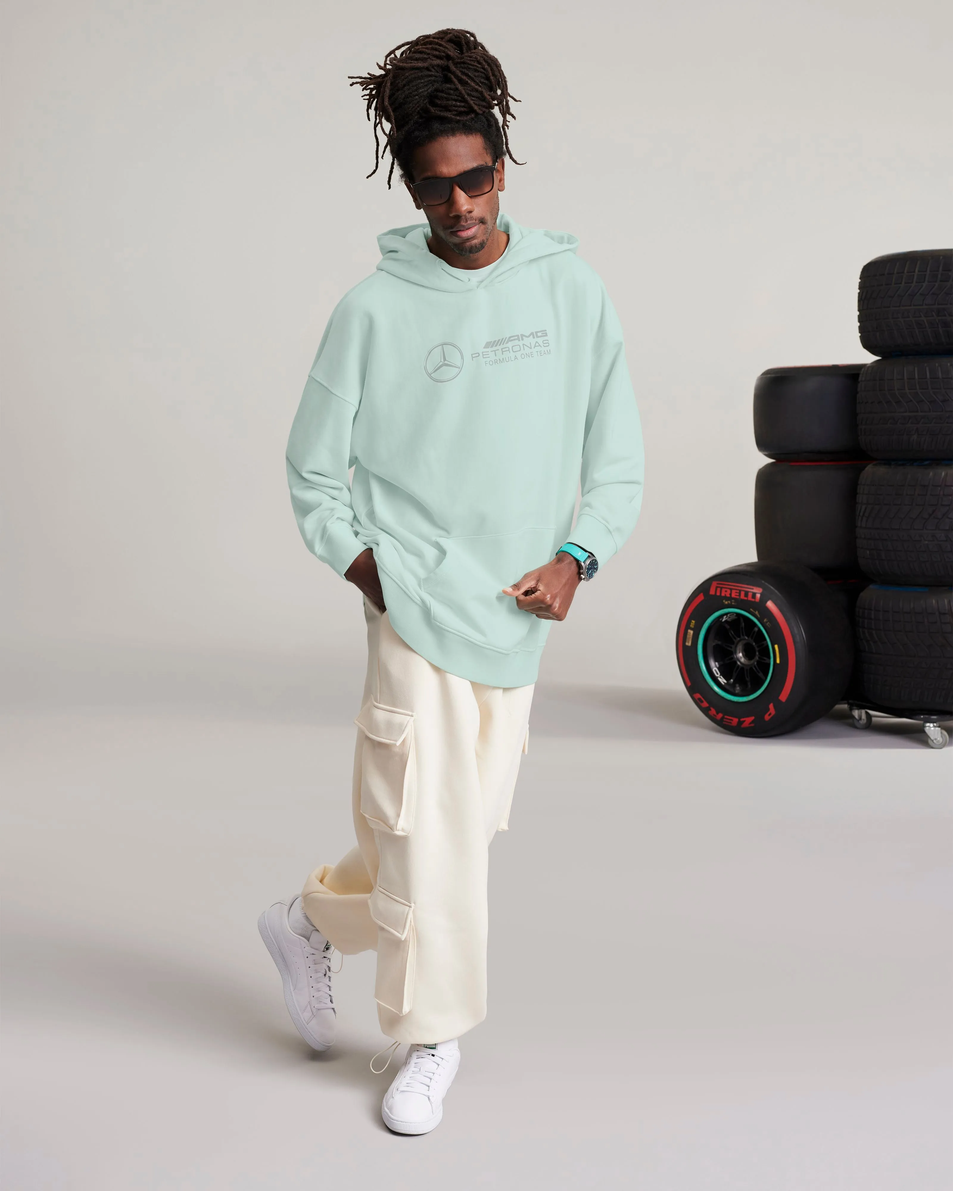 Mens Retro Hoody Mint