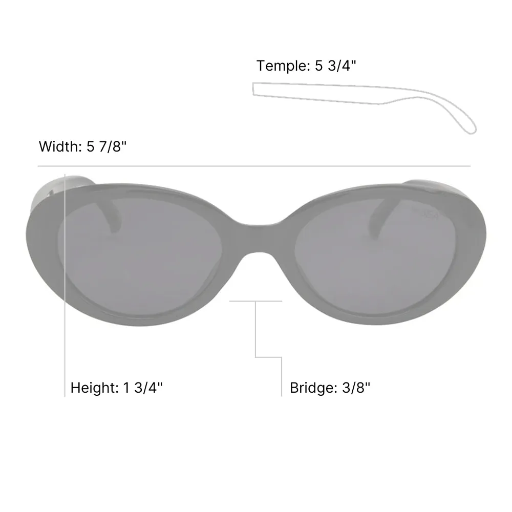 Monroe Retro Oval Sunglasses