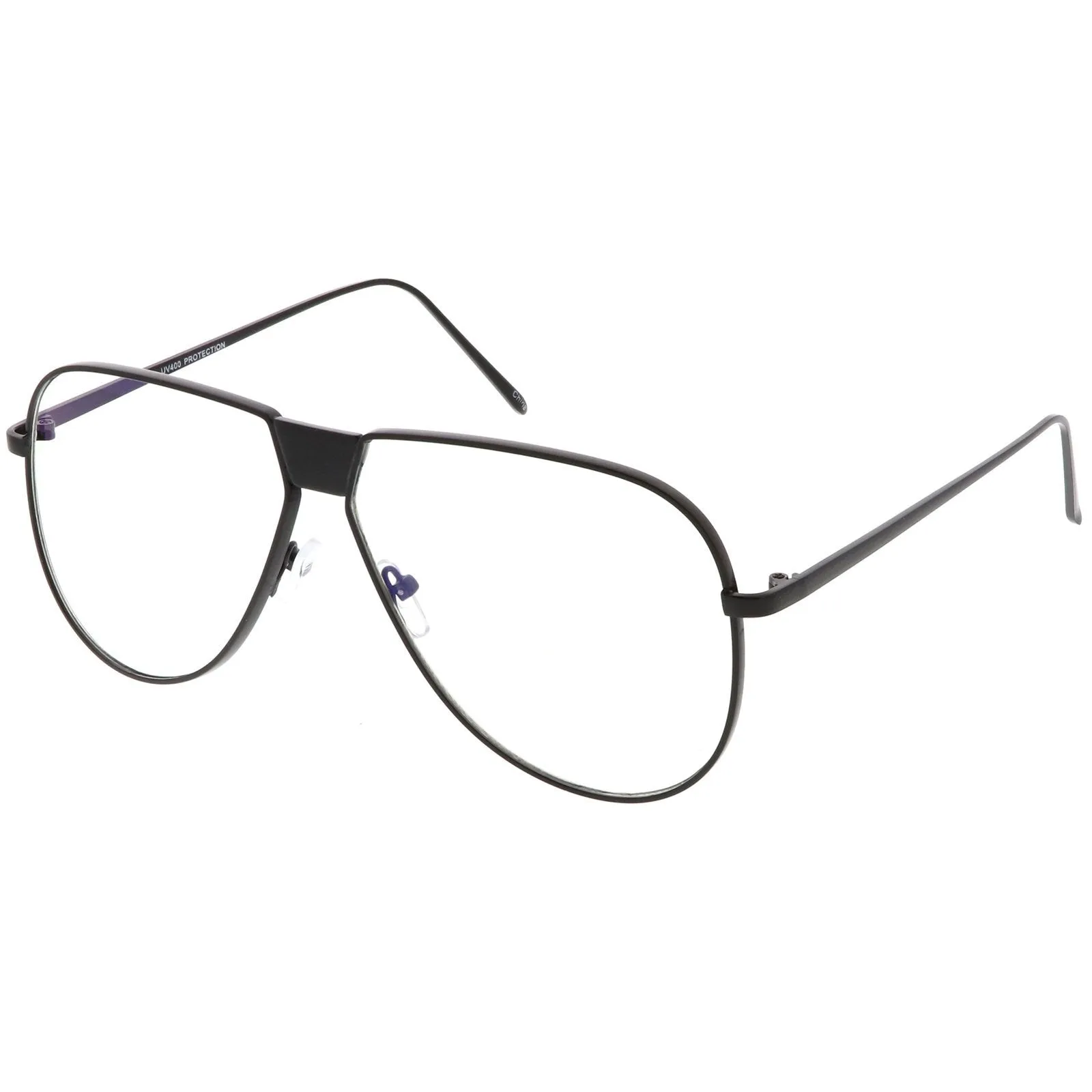 Oversize Retro Clear Lens Flat Top Glasses