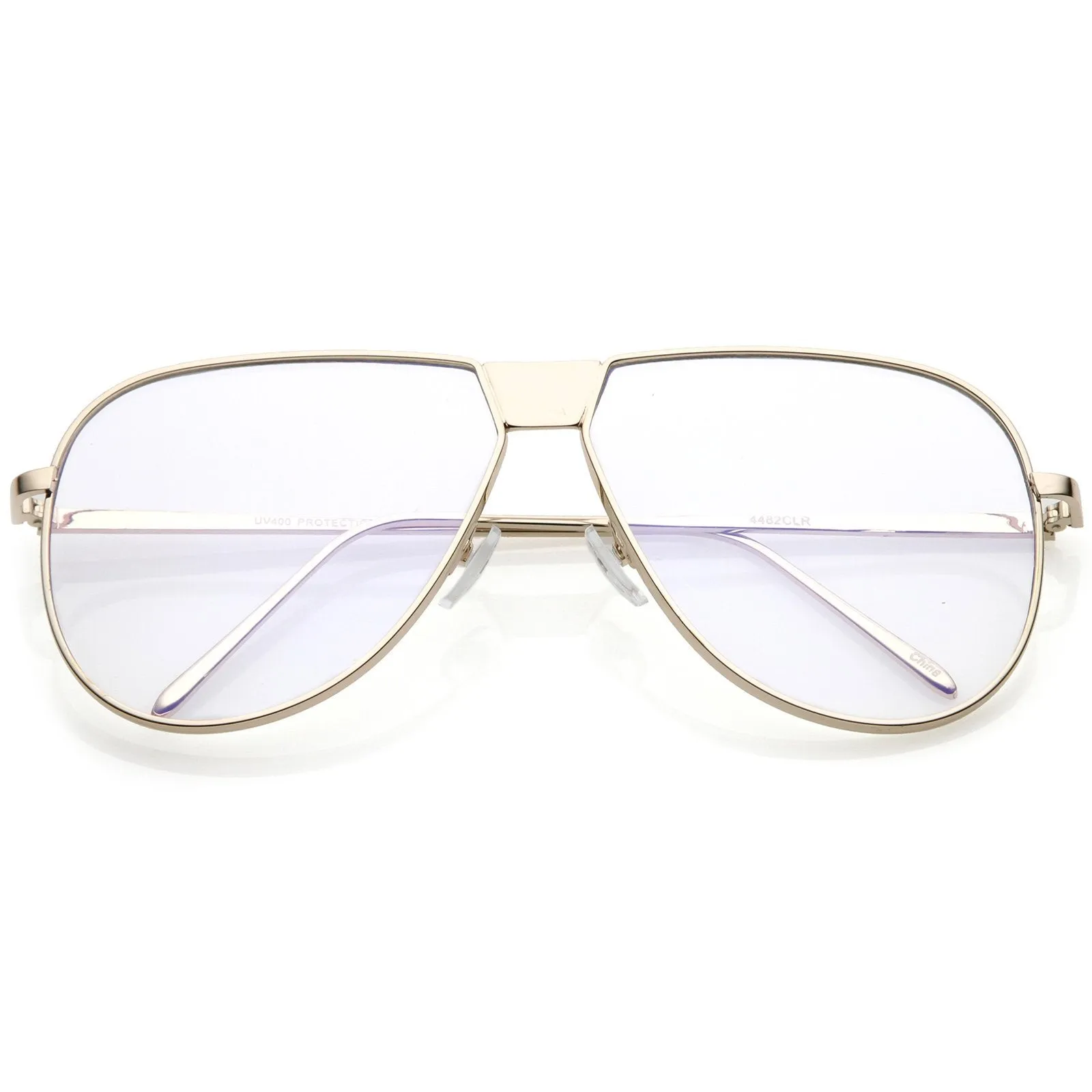 Oversize Retro Clear Lens Flat Top Glasses