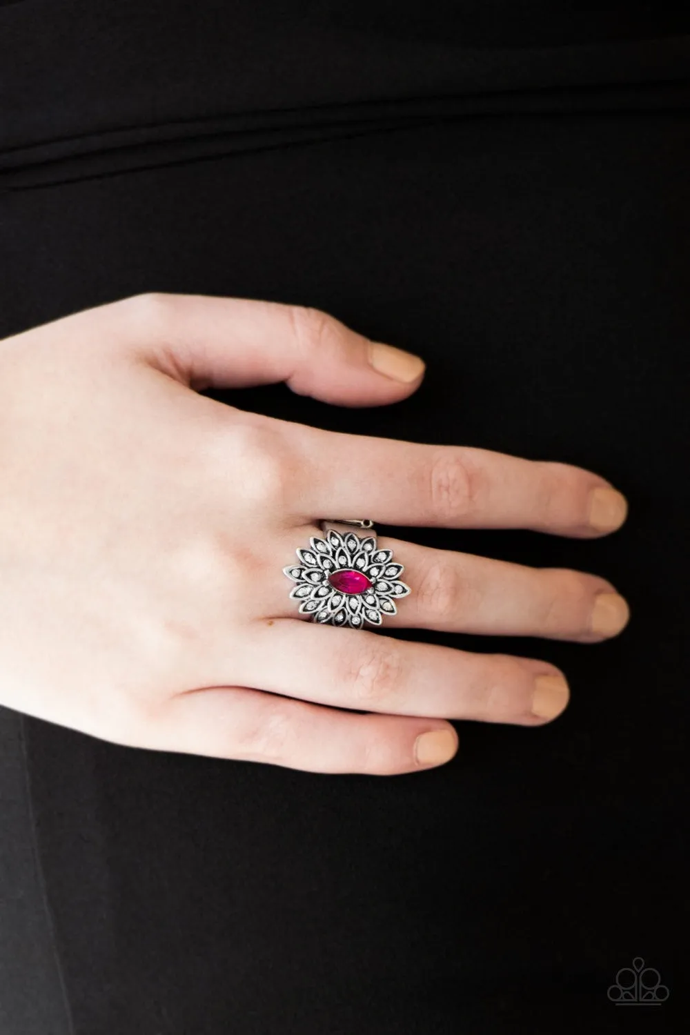 Paparazzi Accessories - Blooming Fireworks - Pink Ring