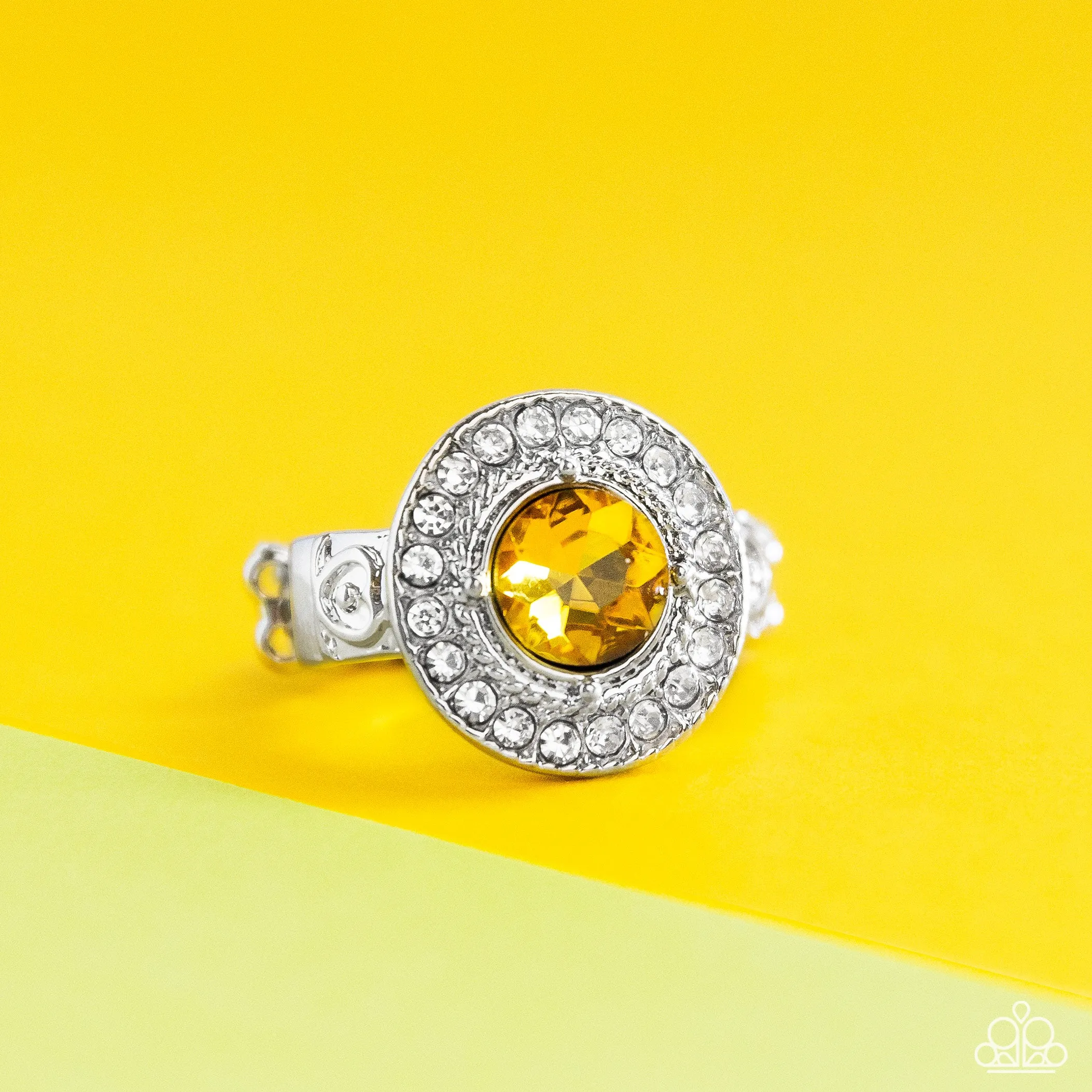 Paparazzi Accessories - Targeted Timelessness - Yellow Ring