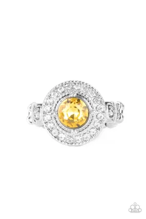 Paparazzi Accessories - Targeted Timelessness - Yellow Ring