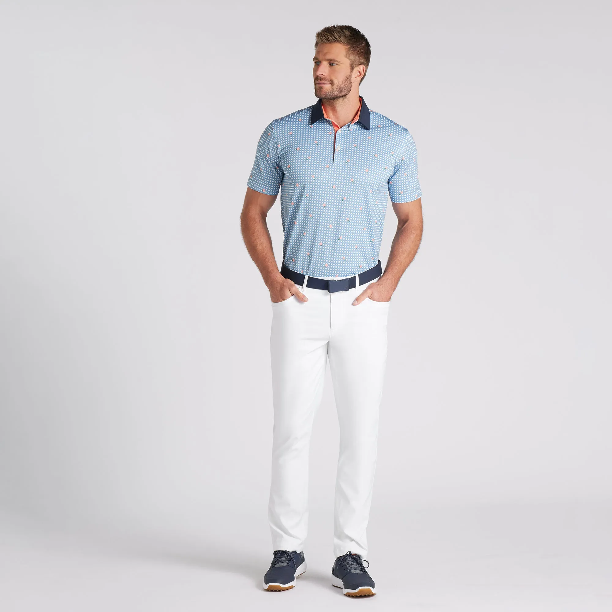 Pique Gingham Golf Polo