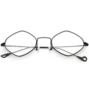 Premium Retro 1990's Fashion Small Diamond Shape Clear Lens Glasses