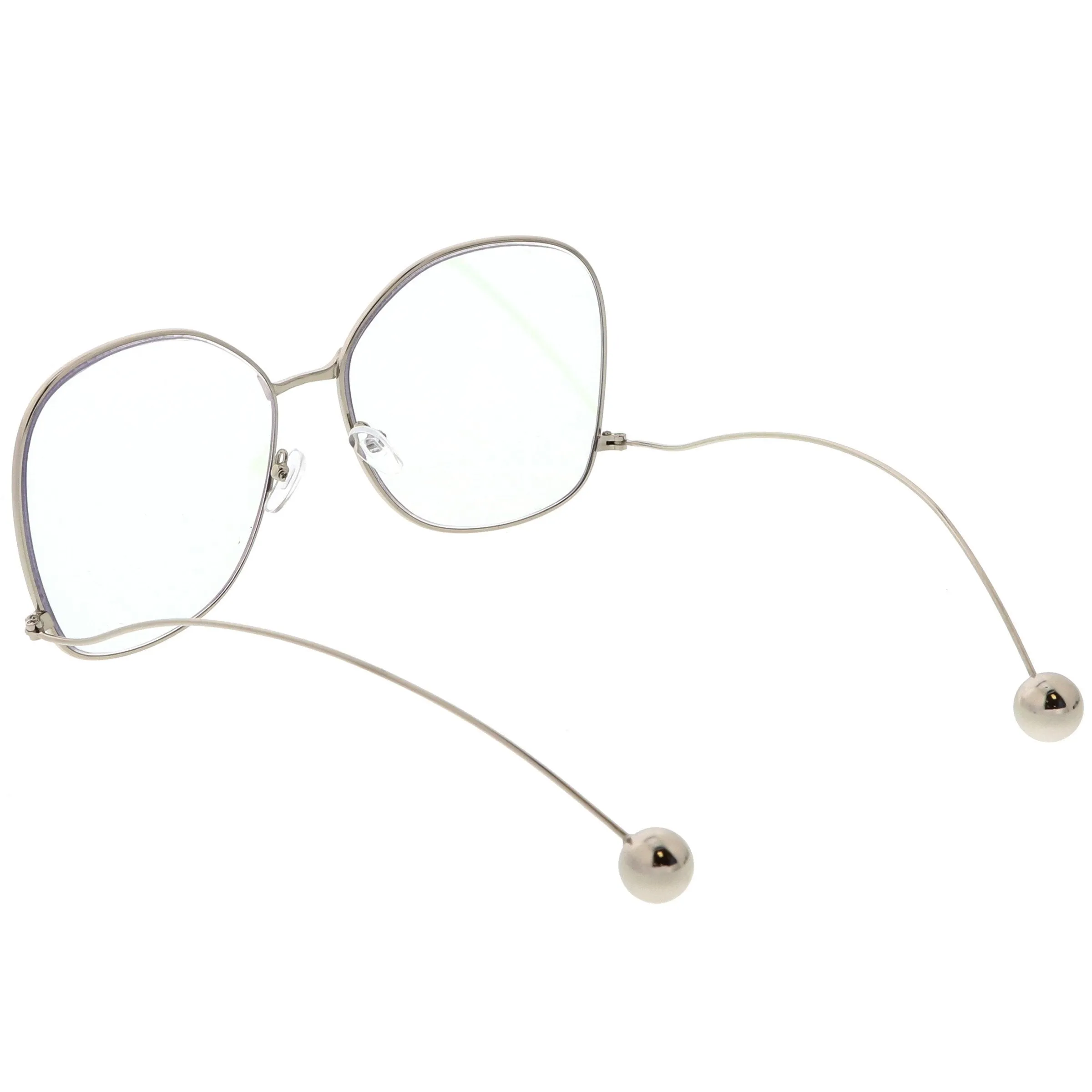 Retro 1970's Fashion Oversize Butterfly Clear Lens Glasses