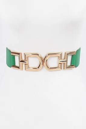 Retro Metal Buckle Elastic Belt