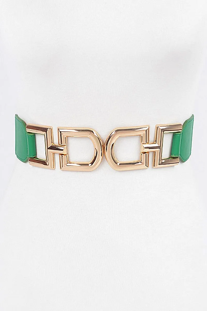 Retro Metal Buckle Elastic Belt