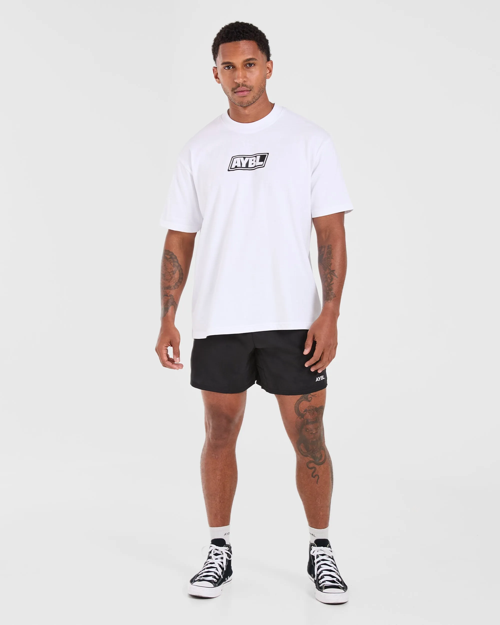 Retro Oversized T Shirt - White