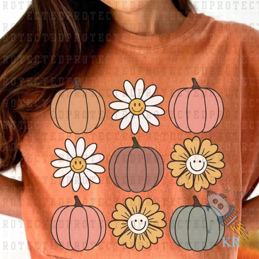 Retro Pumpkin Daisy