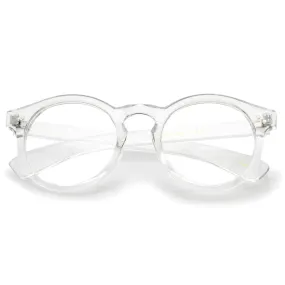 Retro Round P3 Transparent Clear Lens Glasses