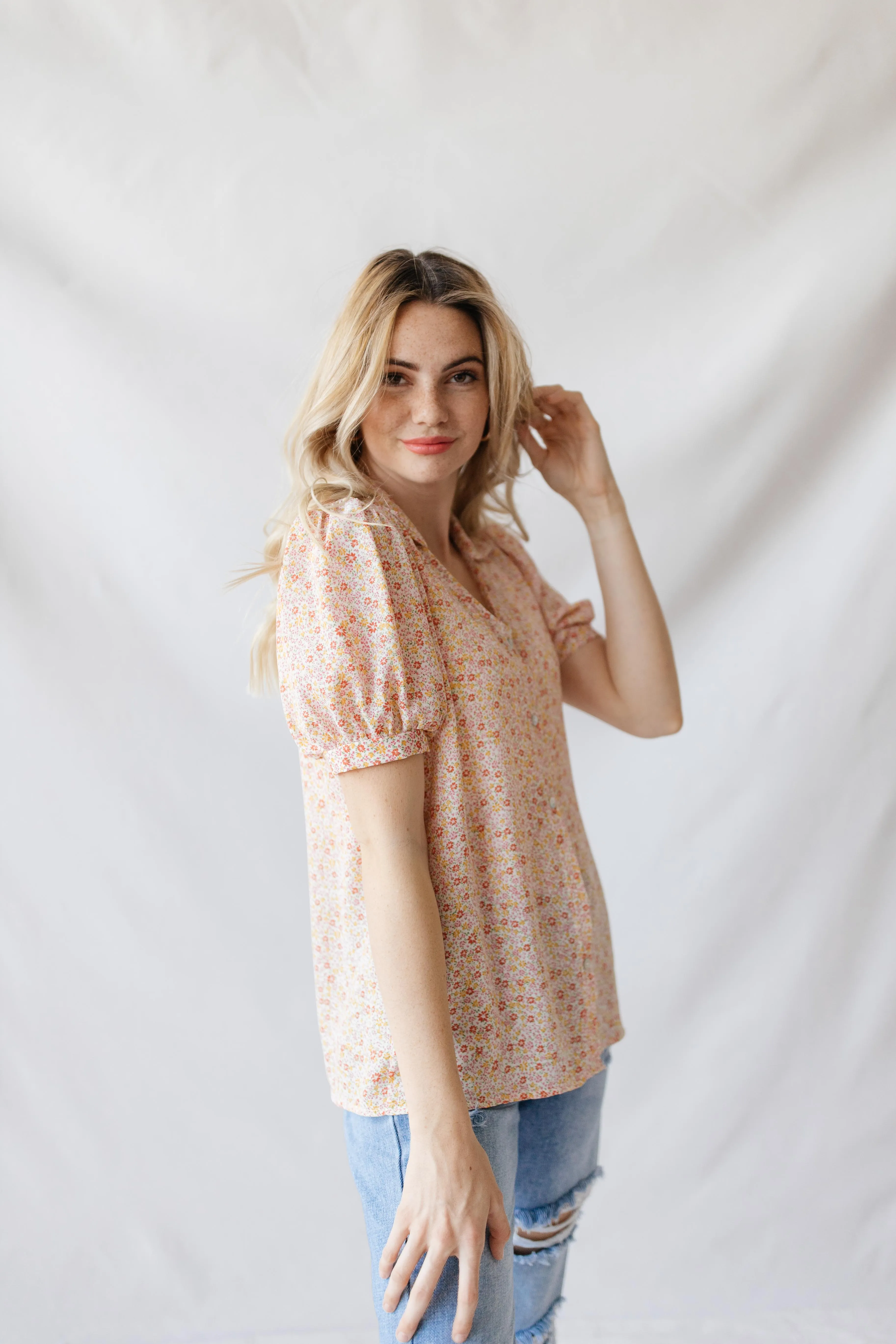 Retro Sweet Floral Top