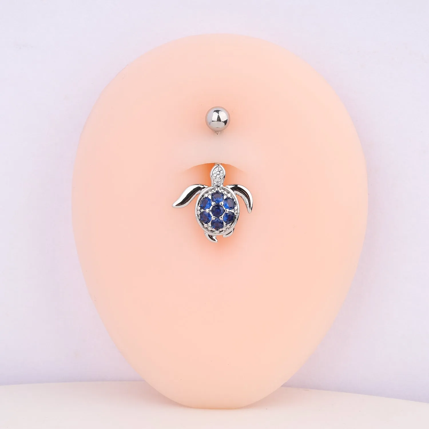 Swimming Turtle Belly Ring