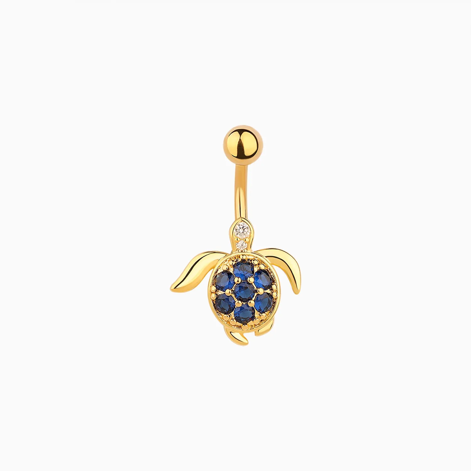 Swimming Turtle Belly Ring