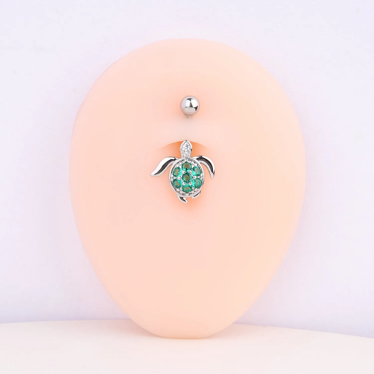 Swimming Turtle Belly Ring