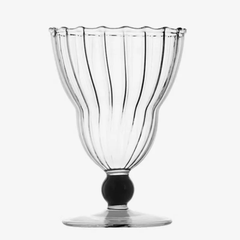 Swirl Ribbed Glass Dessert Glasses