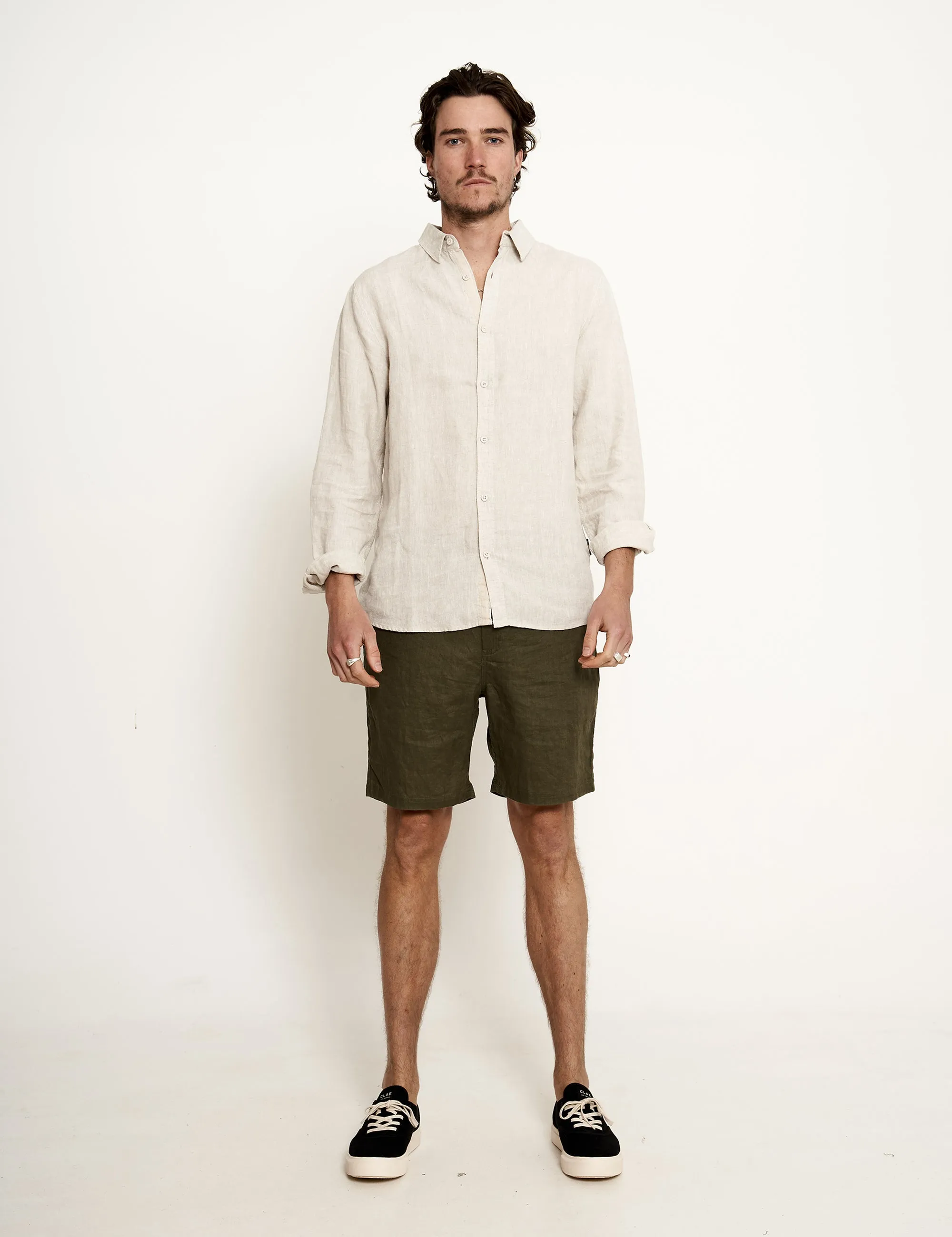 Tanner 2.0 Linen Shorts - Fatigue