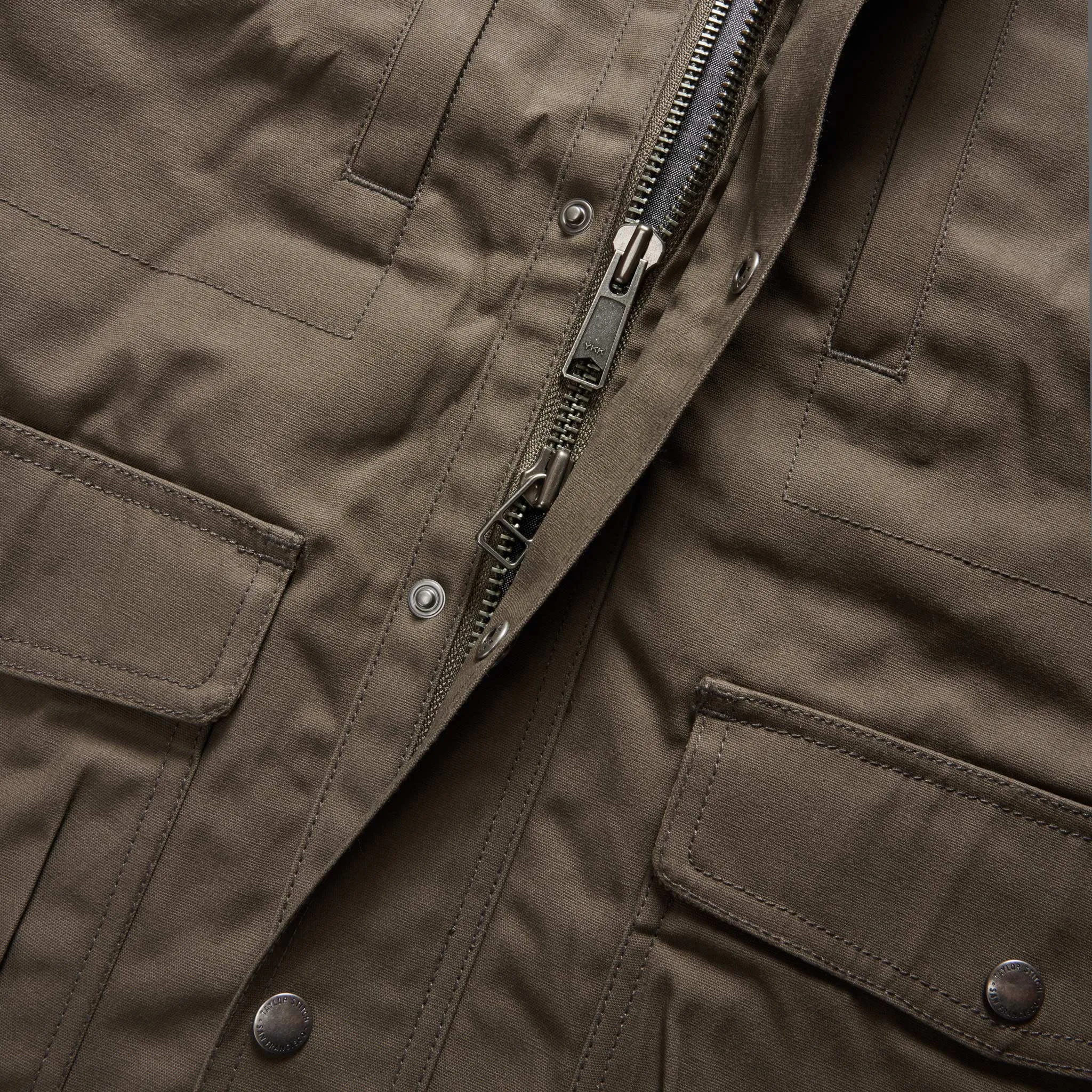 The Pathfinder Jacket in Fatigue Olive Dry Wax