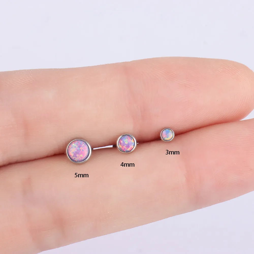 Titanium Dreamy Opal Stud