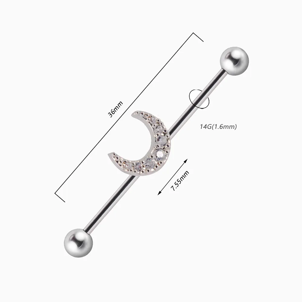 Titanium Moon Industrial Barbell