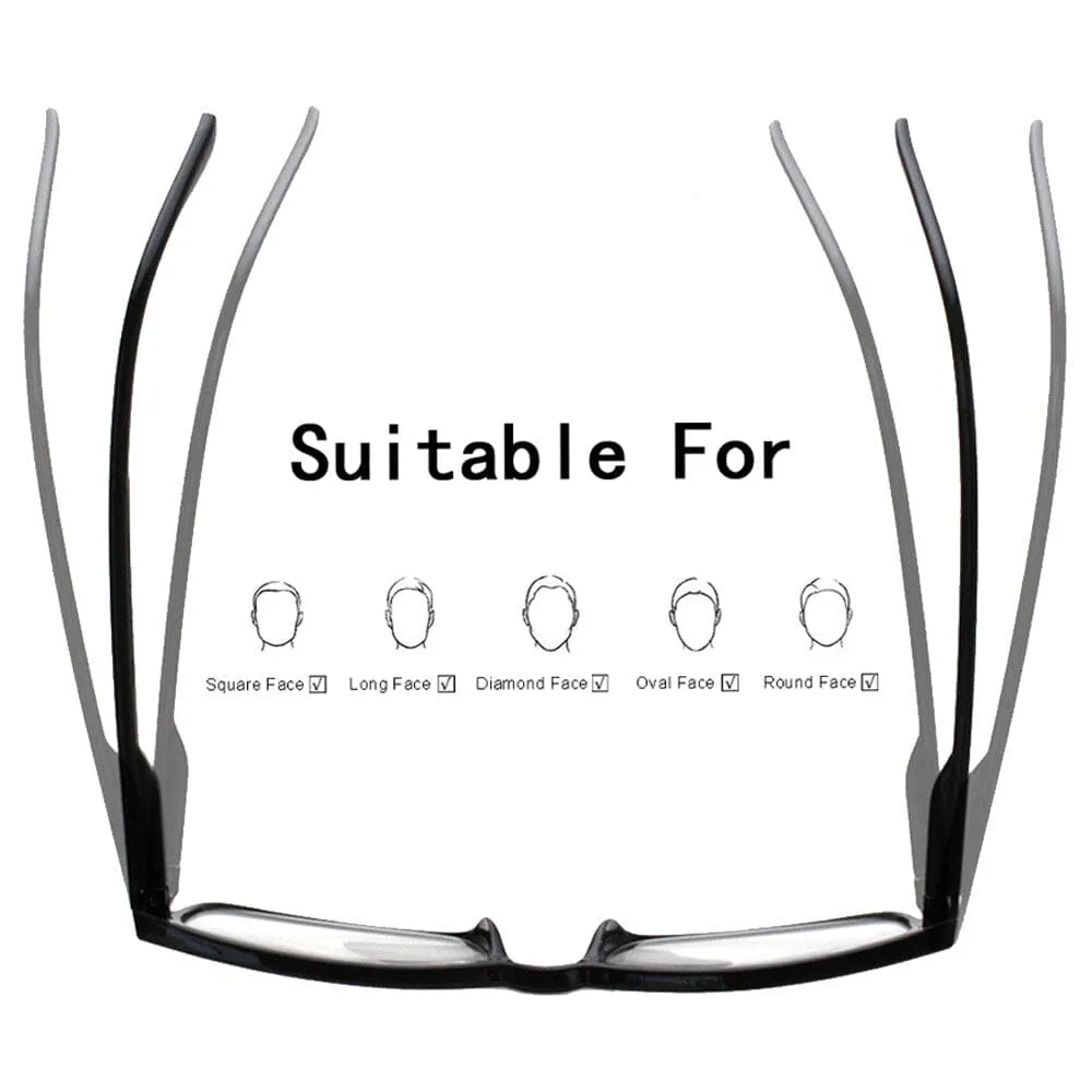 Turezing Classic Spring Hinge  Black Reading Glasses for Men and Women HD Eyeglasses Diopter  0.5 1.0 2.0 3.0 4.0 5.0 6.0