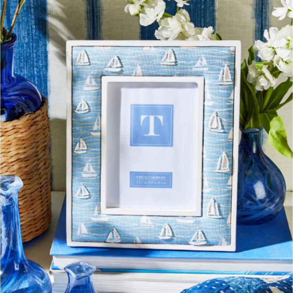 Two's Company Sailboat Photo Frame