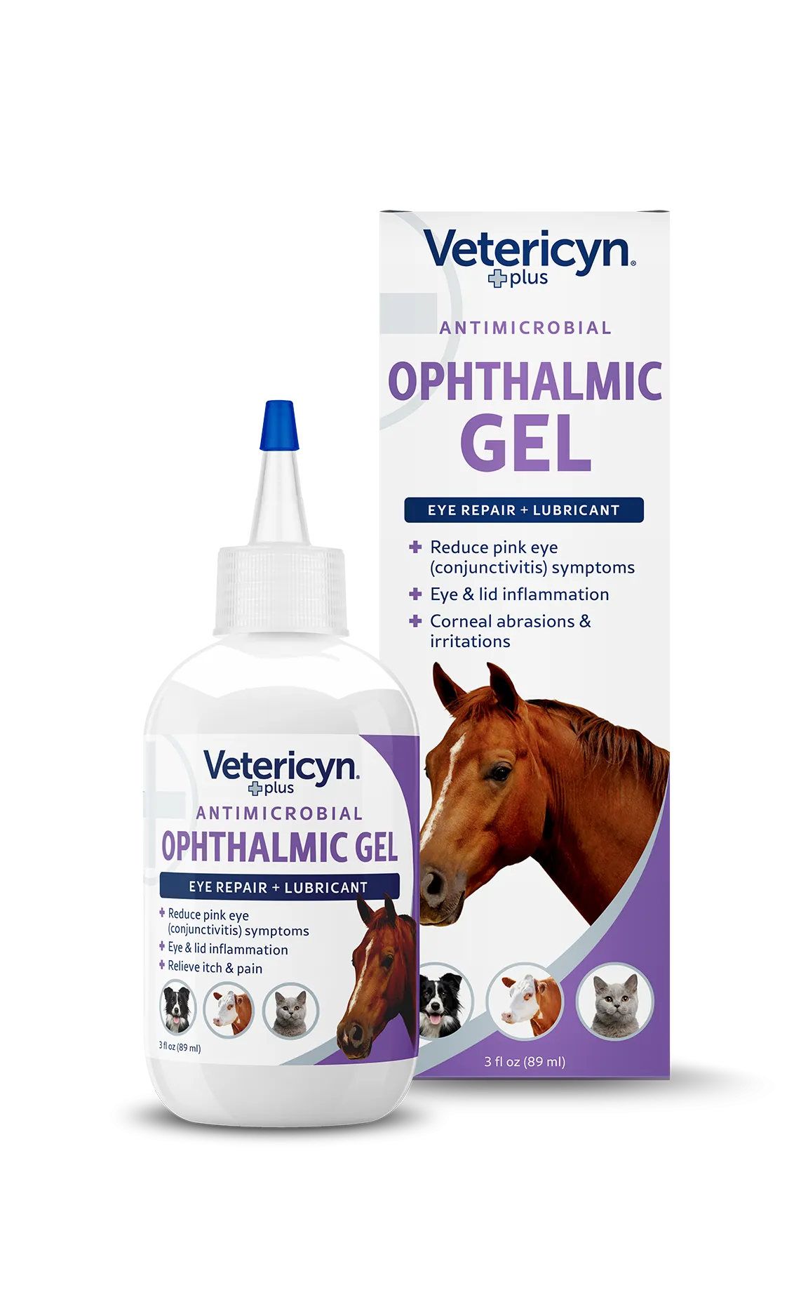 Vetericyn Plus Antimicrobial Ophthalmic Gel for Dogs & Cats, 3-ounce