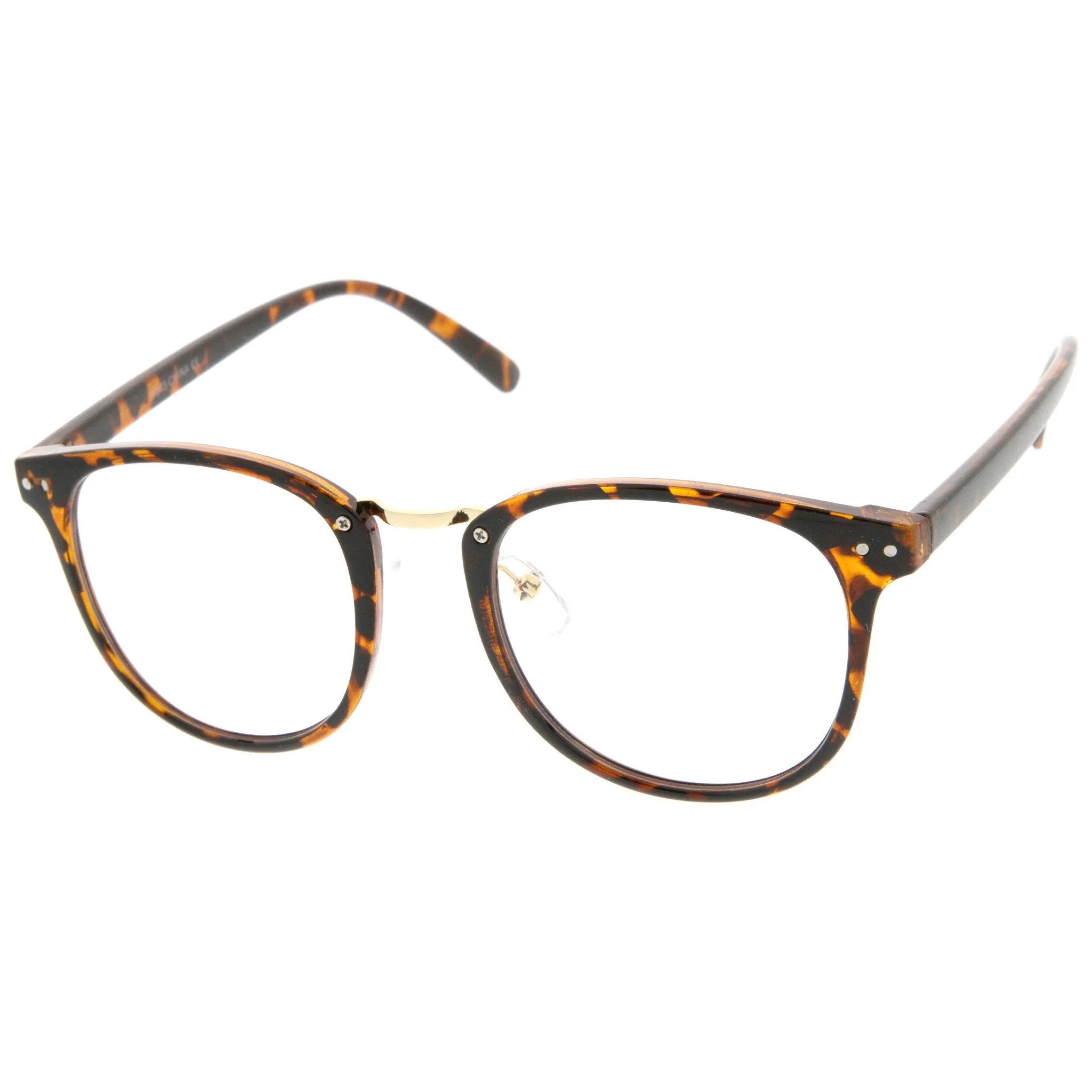 Vintage Indie Horned Rim Clear Lens Glasses