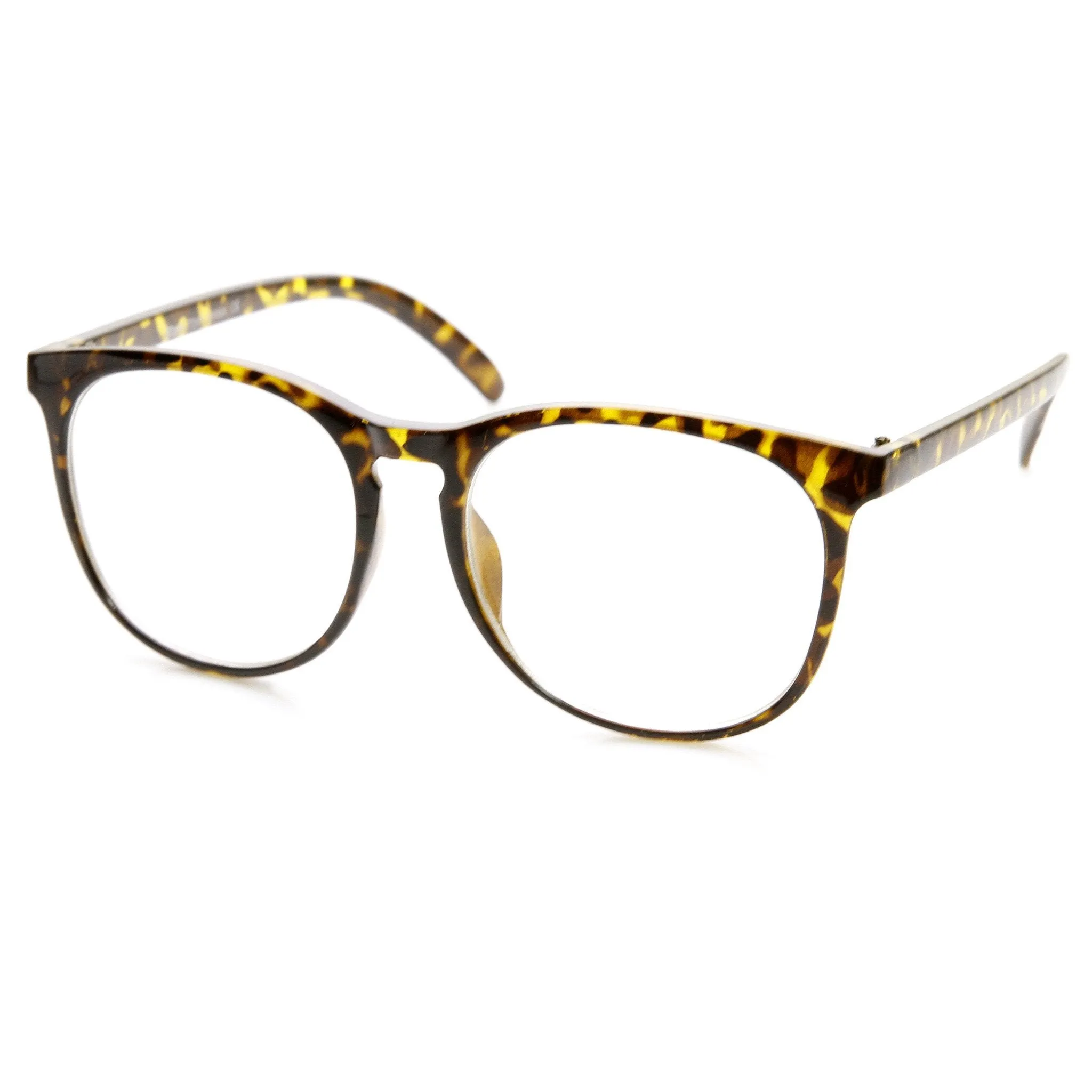 Vintage Inspired Horned Rim Dapper Clear Lens Glasses