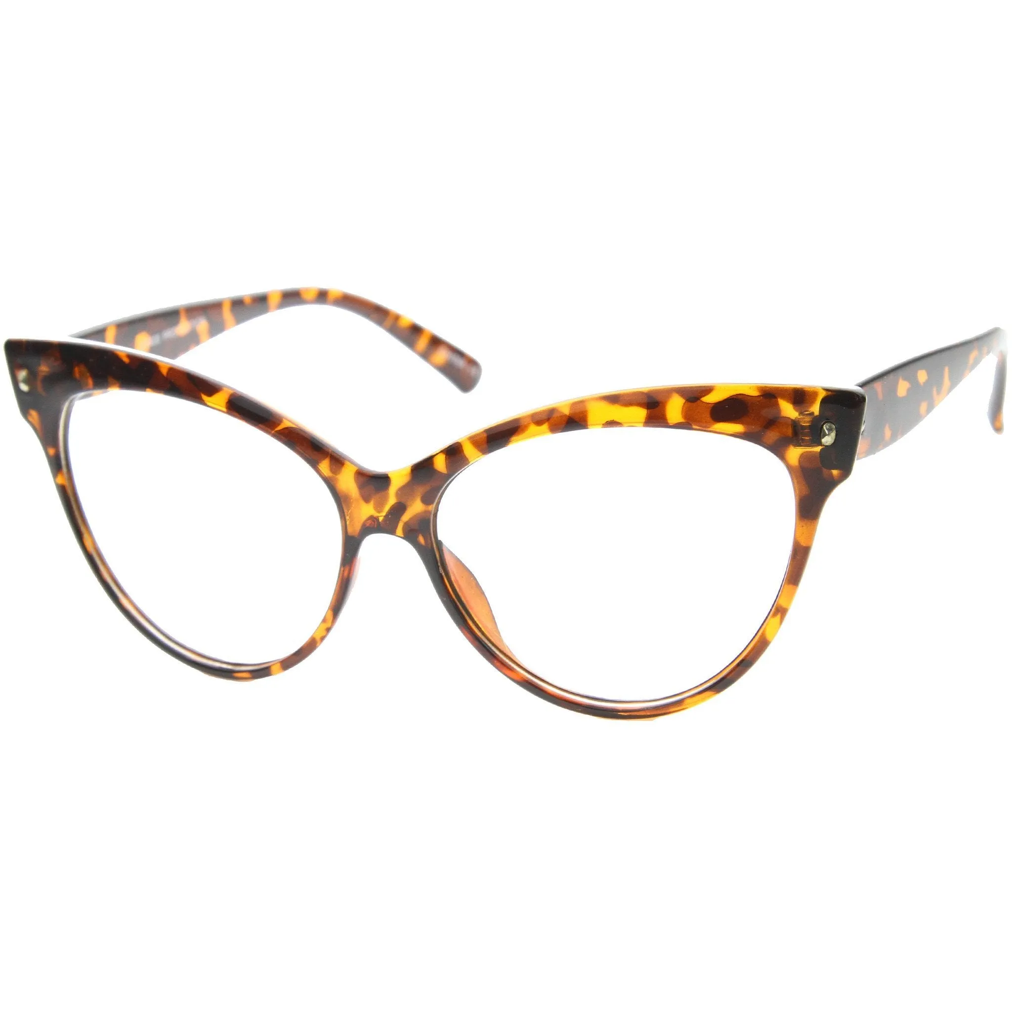 Women's Retro 1950's Cat Eye Clear Lens Glasses