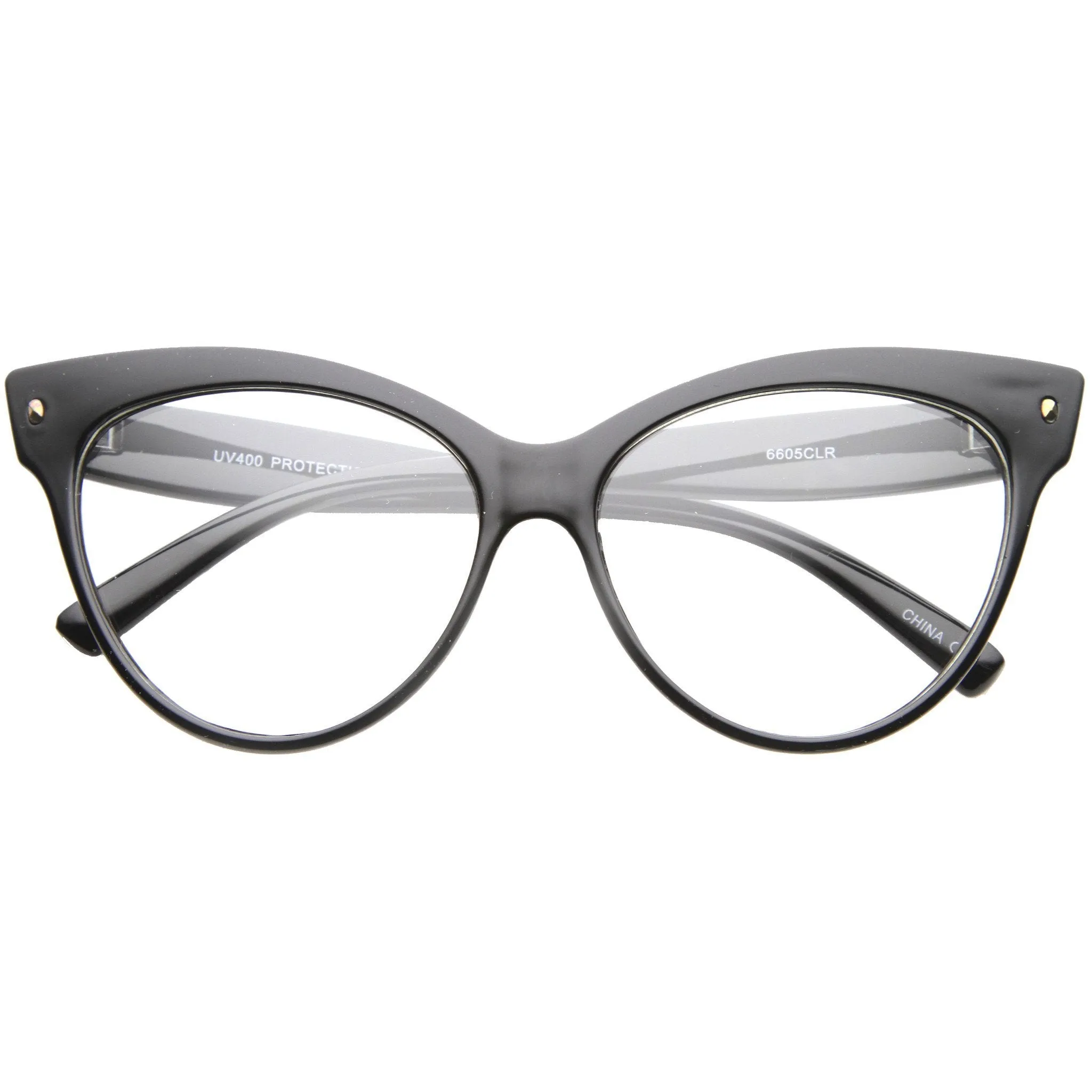 Women's Retro 1950's Cat Eye Clear Lens Glasses