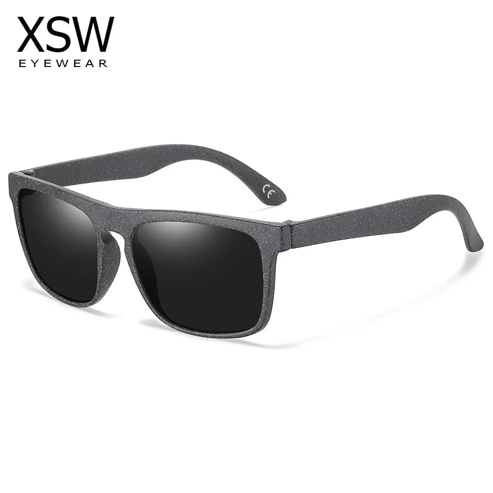 XSW brand design wooden retro square oval square men's and women's sunglasses Glasses  Wheat straw sunglases UV400 7021